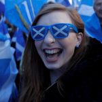‘All Under One Banner’ pro-independence protesters take part in a march and rally in Edinburgh