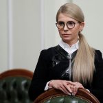 Ukrainian opposition leader Tymoshenko waits before a meeting with German Chancellor Merkel at the Ukrainian parliament in Kiev