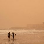 Big amounts of dust and sand from Sahara desert reach the Canary islands