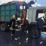 загорелся грузовик