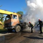 загорелся автокран